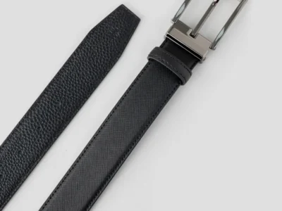 Thắt Lưng Nam Khoá Cài Kim Loại Viền Vuông