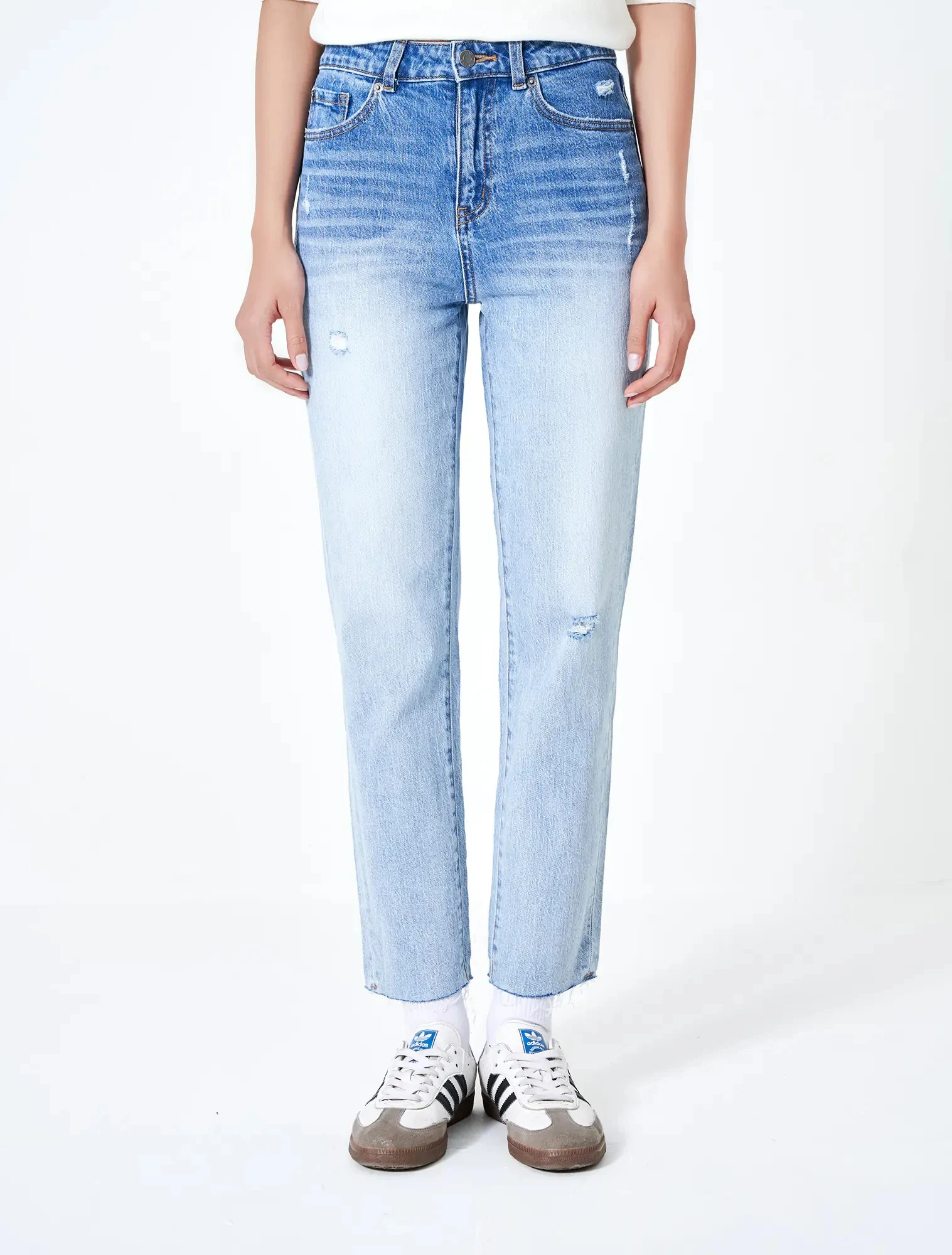 Quần Jeans Nữ Dáng Crop