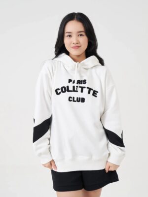 Áo Nỉ Nữ Có Mũ Dáng Relax Họa Tiết Đồ Họa