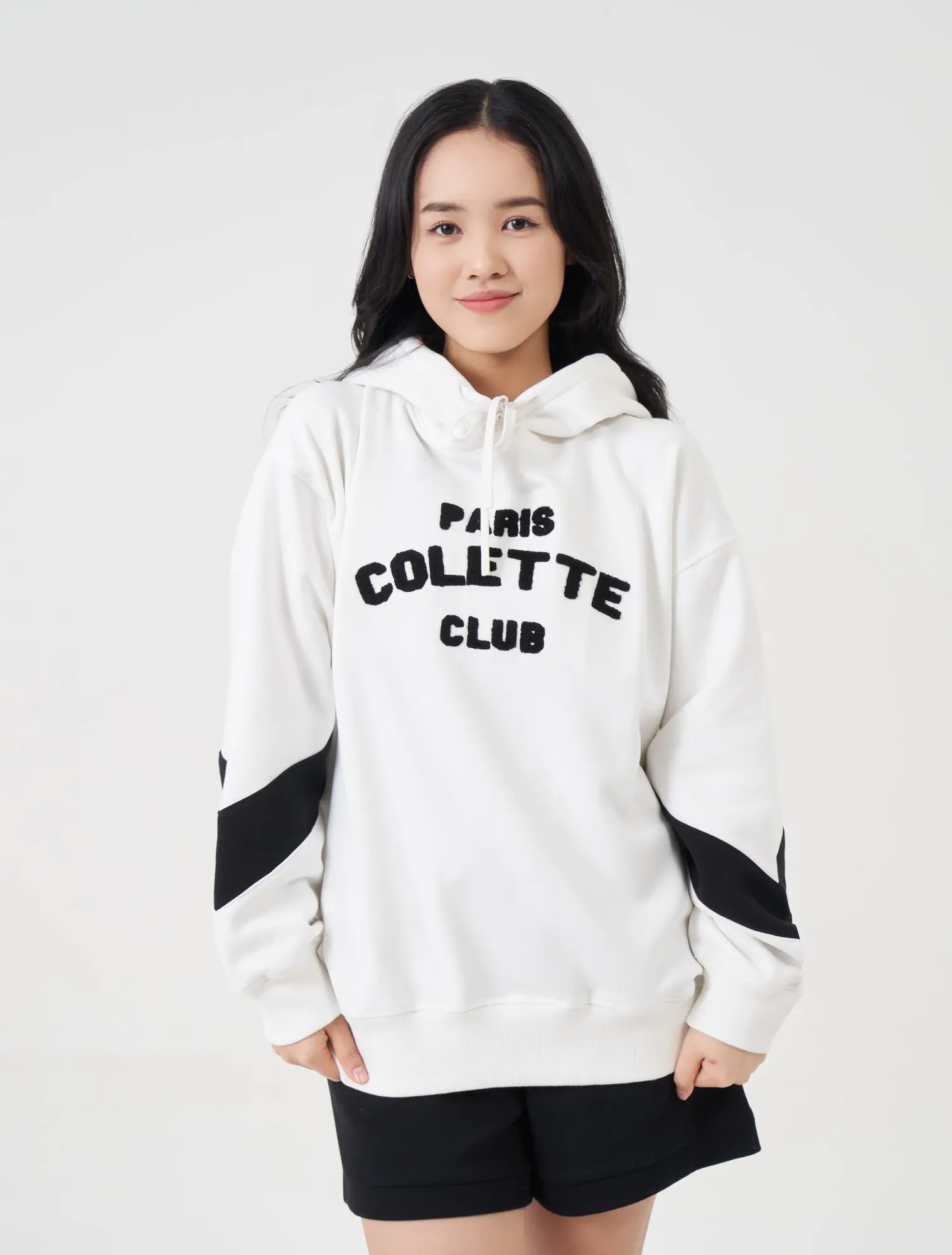 Áo Nỉ Nữ Có Mũ Dáng Relax Họa Tiết Đồ Họa