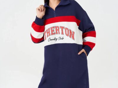 Váy liền nữ dáng dài, phối màu